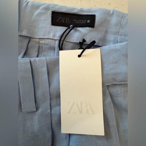 ZARA 100% LINEN SHORTS - Picture 13 of 16